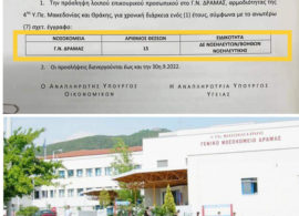 Εγκρίθηκαν 15 θέσεις Επικουρικού Νοσηλευτικού προσωπικού ΔΕ στο Νοσοκομείο Δράμας