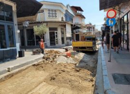 Δράμα – Γεωργίου Σταύρου: Σε εξέλιξη οι εργασίες αποκατάστασης του οδοστρώματος