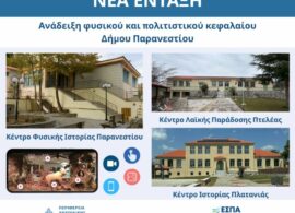Δήμος Παρανεστίου: Ενιαίο Δίκτυο Πολιτιστικών Χώρων – Ένταξη σε πρόγραμμα 950.000€