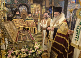 Δράμα - Ναός Αγίου Νικολάου: Υποδοχή των ιερών λειψάνων του οσίου Γεωργίου του Νέου