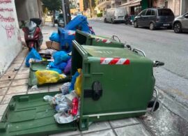 Δράμα: Βανδαλισμός κάδων, στην οδό Γαληνού