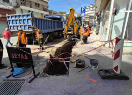 Ξεκίνησαν οι εργασίες στην 19ης Μαΐου από τη ΔΕΥΑ Δράμας - Κλειστό, τμήμα του δρόμου